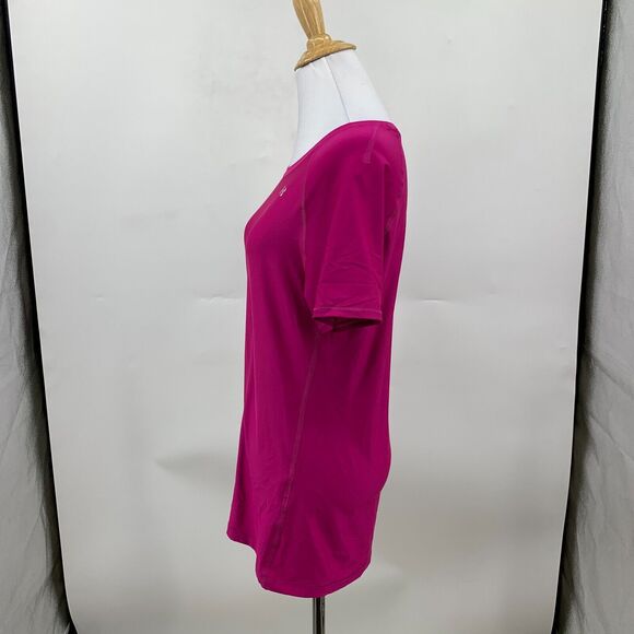 Under Armour Fitted Shirt Women M Medium Heat Gear Training Pink Short Sleeve - Picture 5 of 9